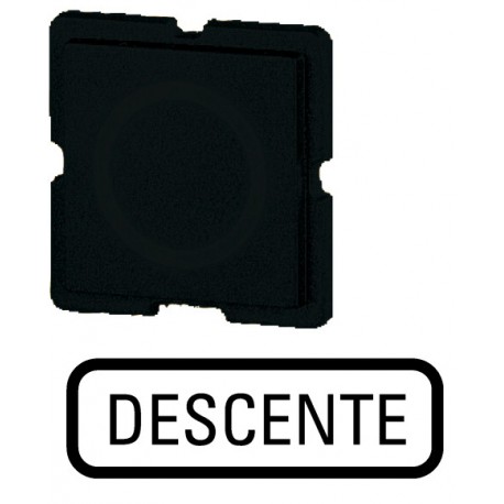 EATON - MOELLER 373TQ25 373TQ25 092775 EATON ELECTRIC Button plate, black, DESCENTE