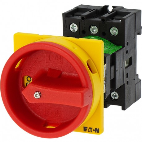 EATON - MOELLER P1-32/V/SVB P1-32/V/SVB 095676 Y7-95676 EATON ELECTRIC Main switch, 3 pole, 32 A, Emergency-Stop function, Lockable in t..