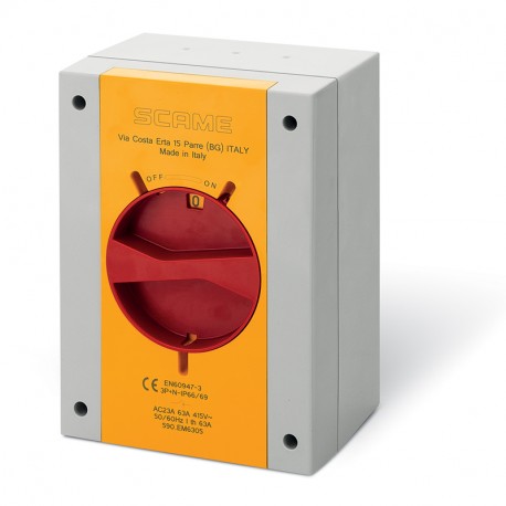 Scame 590.HGE10006 SWITCH DISCONNECTOR 100A 6P IP65 MET