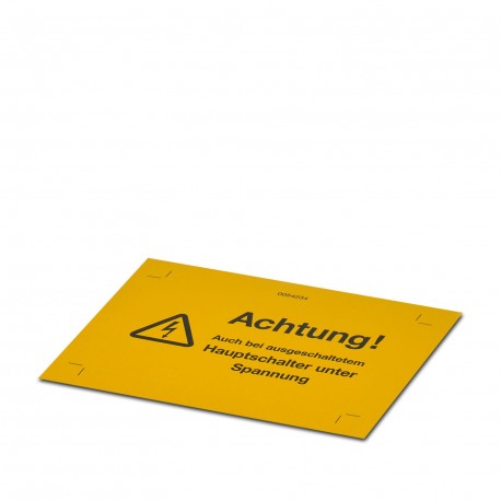Phoenix contact WS-K Warning label