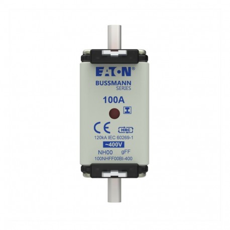 EATON - MOELLER 100Amp 400V AC GFF 00 NH FUSE 100Amp 400V AC GFF 00 NH FUSE 100NHFF00BI-400 EATON ELECTRIC Fuse-link, LV, 100 A, AC 400 V, NH00, gFF, IEC,..
