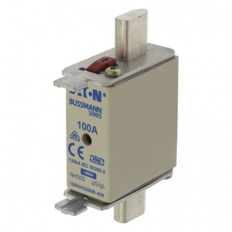 Eaton-moeller NH FUSE 100A 400V GG/GL SIZE 000 100NHG000B-400 EATON ELECTRIC Fuse-link, LV, 100 A, AC 500 V, NH000, gL/gG,..