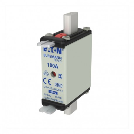 EATON - MOELLER BUSSMANN 100A 400V 000 GG IMGL BUSSMANN 100A 400V 000 GG IMGL 100NHG000BI-400 EATON ELECTRIC Fuse-link, LV, 100 A, AC 500 V, NH000, gL/gG, ..