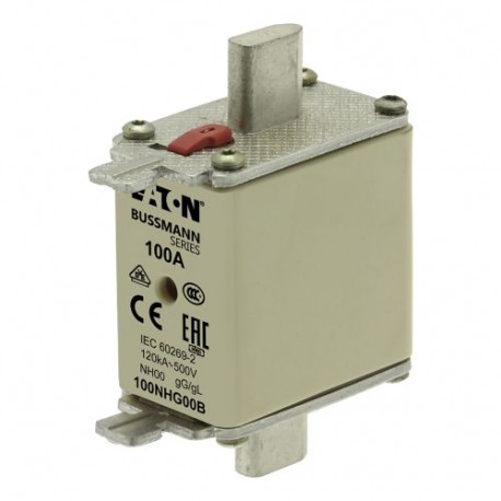 EATON - MOELLER NH FUSE 00 gG 100A 500V D.I. NH FUSE 00 gG 100A 500V D.I. 100NHG00B EATON ELECTRIC cartridge fuse, BT, 100 a, AC 500 V, NH00, gL/gG, IEC,..