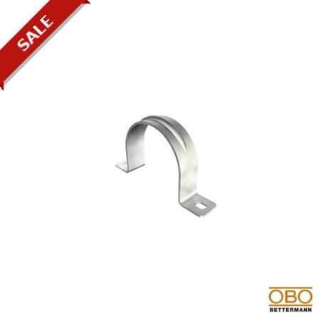 OBO BETTERMANN 605 50 ALU 605 50 ALU 1017980 OBO BETTERMANN Attaching clip two lobe, 50mm, Aluminium, Alu