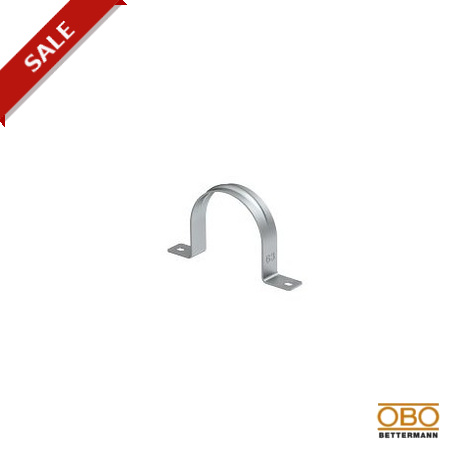 Obo-bettermann 605 63 ALU OBO BETTERMANN Attaching clip two lobe, 63mm, Aluminium, Alu
