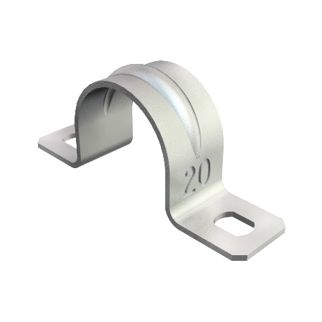 Obo-bettermann 605 10 G OBO BETTERMANN Attaching clip two lobe, 10mm, Electrogalvanised, DIN 50961, Steel, St