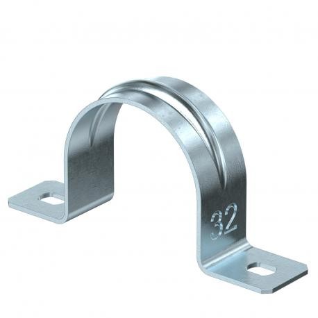 Obo-bettermann 605 32 G OBO BETTERMANN Attaching clip two lobe, 32mm, Electrogalvanised, DIN 50961, Steel, St