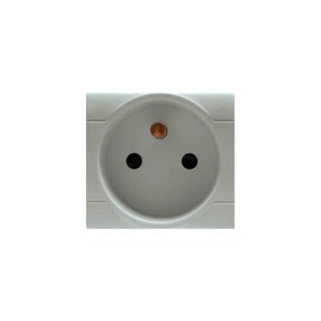 Scame 101.6411.G SOCKET FRENCH ST. 2P+E 16A GREY