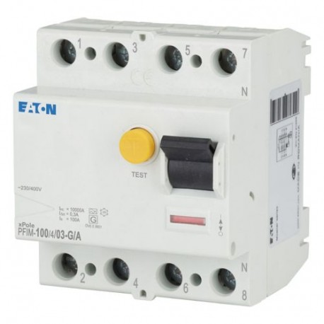 Eaton-moeller PFIM-100/4/03-G/A Y7-102873 EATON ELECTRIC Residual current circuit breaker (RCCB), 100A, 4p, 300mA, ..