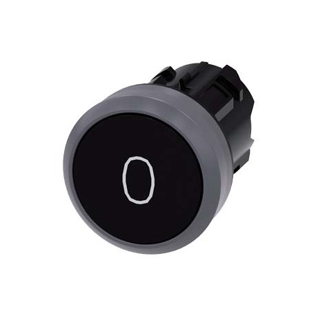 Siemens 3SU1030-0AA30-0AA0 Pushbutton, 22 mm, round, plastic with metal front ring, yellow, pushbutton, flat..