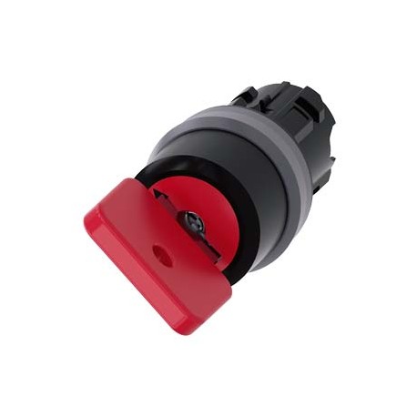 Siemens 3SU1030-4HF11-0AA0 Key-operated switch O.M.R, 22 mm, round, plastic with metal front ring, lock numb..