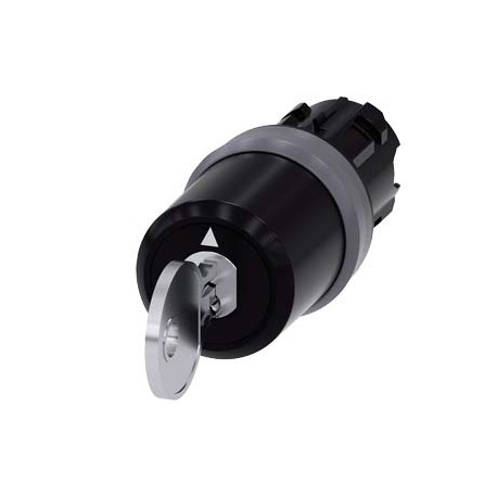 Siemens 3SU1030-5PL41-0AA0 Key-operated switch BKS, 22 mm, round, plastic with metal front ring, lock number..