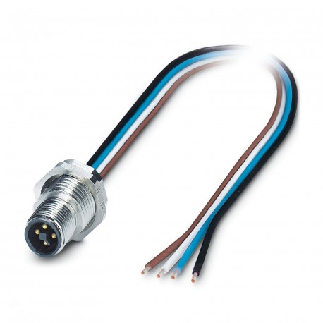 Phoenix contact SACC-DSI-M12MST-4CON-M16/1,0 Flush-type connector, Power, 4-position, Plug, M12, T p..