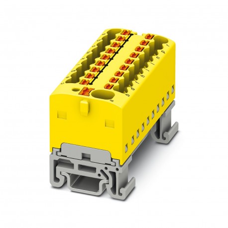 Phoenix contact PTFIX 4/18X1,5-NS15A YE Distribution block, nom. voltage: 500 V, nominal current: 17..