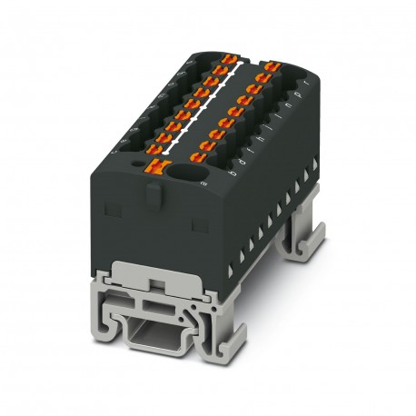 Phoenix contact PTFIX 4/18X1,5-NS15A BK Distribution block, nom. voltage: 500 V, nominal current: 17..