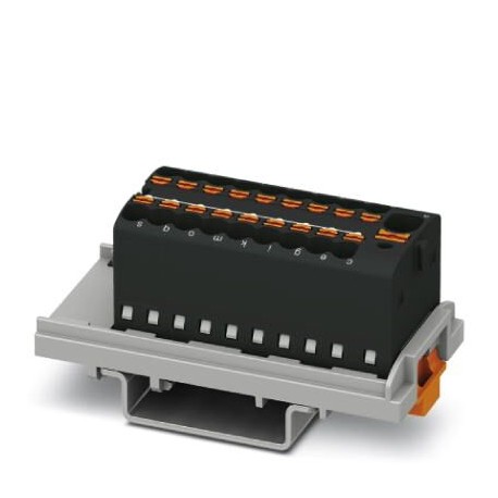 Phoenix contact PTFIX 4/18X1,5-NS35 BK Distribution block, nom. voltage: 500 V, nominal current: 17...