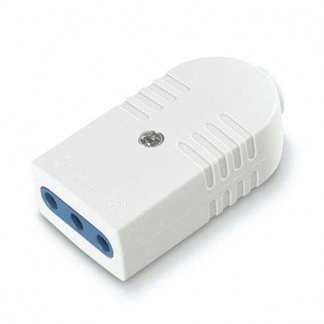 Scame 104.4011 AZZURRA SOCKET 2 P + E 10 A WHITE