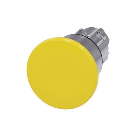 Siemens 3SU1050-1HF20-0AA0 EMERGENCY STOP mushroom pushbutton, 22 mm, round, metal, shiny, red, 40 mm, with ..