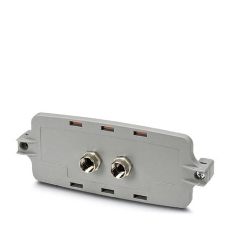 Phoenix contact ECS-P-122X169-S-UV-2M12 GY Screw locking two female M12 faceplate of the ECS Family...