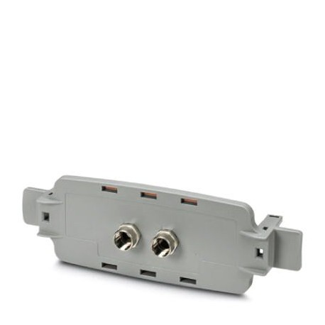 Phoenix contact ECS-P-122X169-L-UV-2M12 GY Snap-in locking two female M12 faceplate of the ECS Famil..