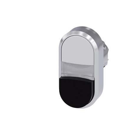 SIEMENS 3SU1051-3BB61-0AA0 3SU1051-3BB61-0AA0 SIEMENS Illuminated twin pushbutton, 22 mm, round, metal, shiny, white, black, pushbutton..