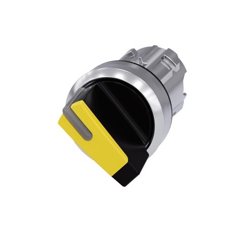 Siemens 3SU1052-2BM00-0AA0 Selector switch, illuminable, 22 mm, round, metal, shiny, amber, selector switch,..