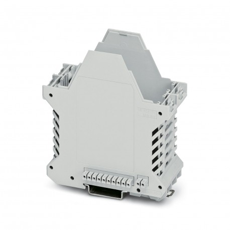 Phoenix contact ME 45 UTG/FE BUS/10+2 KMGY DIN rail housing, Lower housing part with metal foot catc..