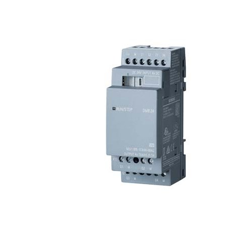 Siemens 6ED1055-1FB00-0BA2 LOGO! DM8 230R expansion module, PS/I/O: 230V/230V/relay, 2 MW, 4 DI/4 DO for LOG..