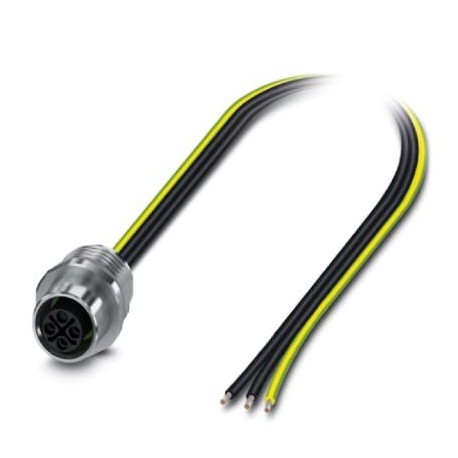 PHOENIX CONTACT SACC-E-M12FSS-3P-M16/3,0 PE SACC-E-M12FSS-3P-M16/3,0 PE 1056209 PHOENIX CONTACT Flush-type connector, Power, 3-position, Socket, M12, S ..