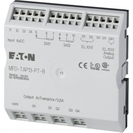 Eaton-moeller MFD-TAP13-PT-B 0004519718 EATON ELECTRIC I/O module with temperature measuring, range B, 6DI(2AI), 2I..