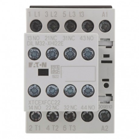 Eaton-moeller DILM9-22(230V50HZ,240V60HZ) Y7-106361 EATON ELECTRIC Contactor, 3p+2N/O+2N/C, 4kW/400V/AC3