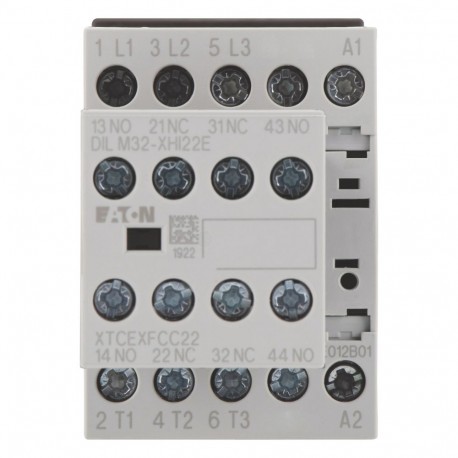 Eaton-moeller DILM12-22(230V50HZ,240V60HZ) Y7-106362 EATON ELECTRIC Contactor, 3p+2N/O+2N/C, 5.5kW/400V/AC3