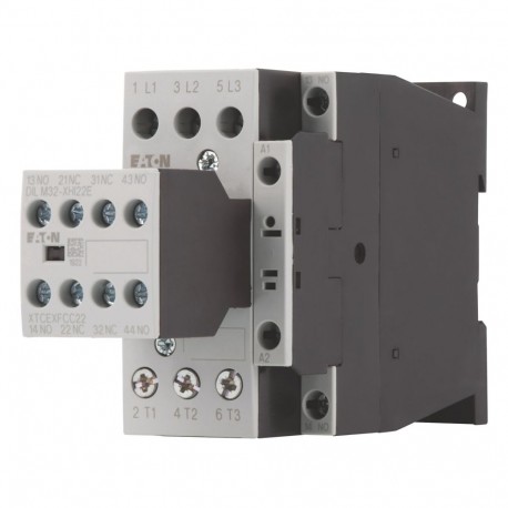 Eaton-moeller DILM25-22(230V50HZ,240V60HZ) Y7-106365 EATON ELECTRIC Contactor, 3p+2N/O+2N/C, 11kW/400V/AC3