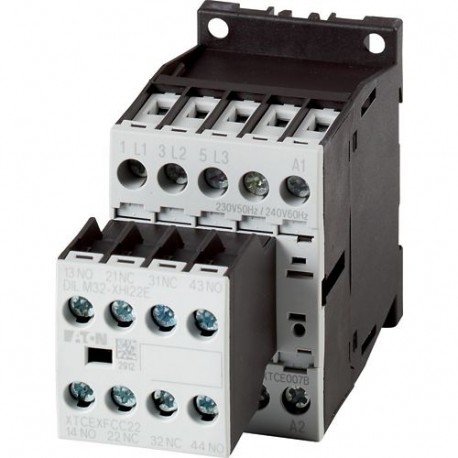 Eaton-moeller DILM15-22(24VDC) Y7-106370 EATON ELECTRIC Contactor, 3p+2N/O+2N/C, 7.5kW/400V/AC3