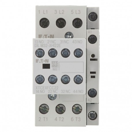 Eaton-moeller DILM17-22(RDC24) Y7-106371 EATON ELECTRIC Contactor, 3p+2N/O+2N/C, 7.5kW/400V/AC3