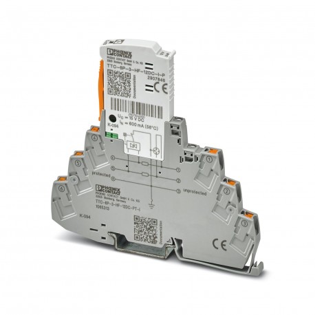 Phoenix contact TTC-6P-3-HF-12DC-PT-I Surge protection, consisting of protective plug and base eleme..