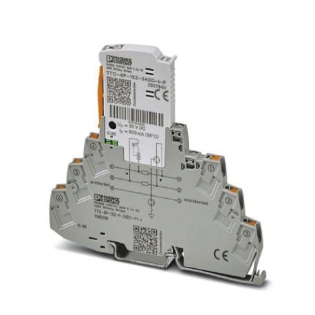 Phoenix contact TTC-6P-1X2-F-24DC-PT-I Surge protection, consisting of protective plug and base elem..
