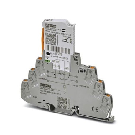 Phoenix contact TTC-6P-2X1-F-24DC-PT-I Surge protection, consisting of protective plug and base elem..