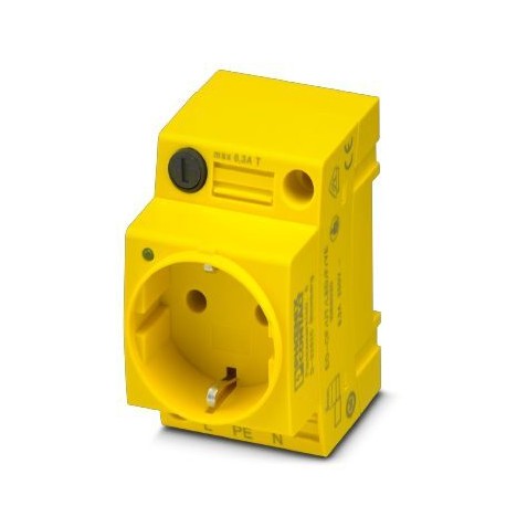 Phoenix contact EO-CF/UT/LED/F/YE Socket, Pin connector pattern type CF, LED display and fuse 5 x 20..