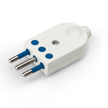 Scame 106.3002 AERIAL PLUG 2P+T 10A WHITE