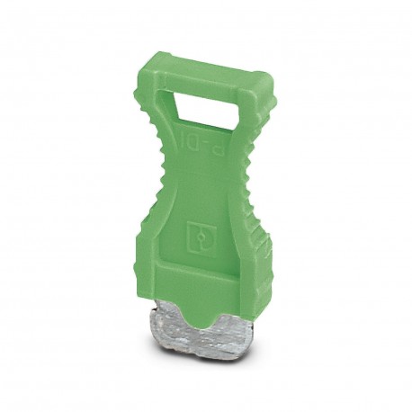 Phoenix contact P-DI GN Pin interrupt, length: 10.8 mm, width: 3.5 mm, height: 23,1 mm, color: green