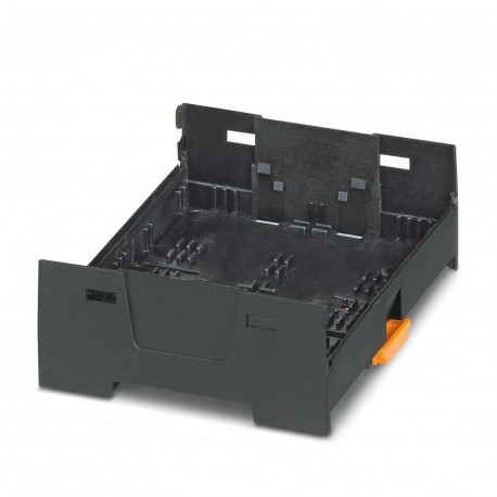 Phoenix contact EH 90 F-B/ABS-PC BK9005 DIN rail housing, Lower housing part with base latch, flat d..