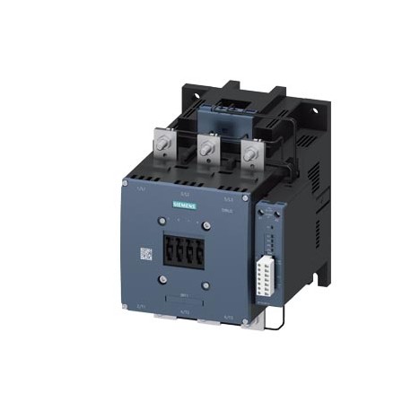Siemens 3RT1076-6AS36 power contactor, AC-3 500 A, 250 kW / 400 V AC (50-60 Hz) / DC 500-550 V AC/DC auxilia..
