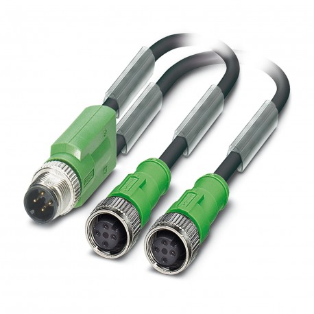 Phoenix contact SAC-3P-M12Y/2X0,3-PUR/M12FS Sensor/actuator cable SAC-3P-M12Y/2X0,3-PUR/M12FS 1077271