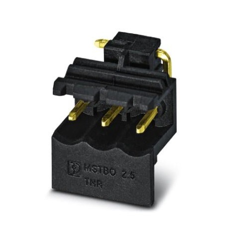 PHOENIX CONTACT MSTBO 2,5/ 3 G1L THRR44 BK AU MSTBO 2,5/ 3 G1L THRR44 BK AU 1077611 PHOENIX CONTACT PCB headers, number of positions: 3, pitch: 5 mm, colo..