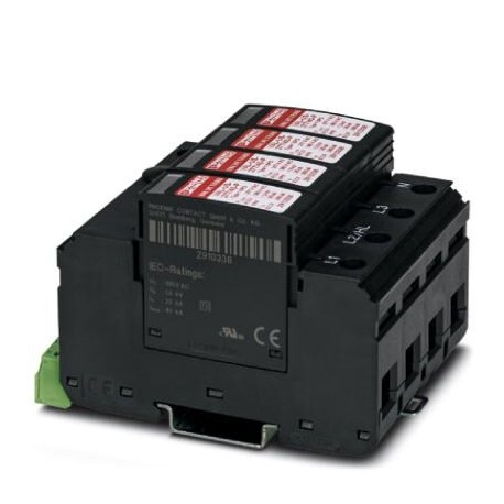Phoenix contact VAL-US-347/30/3+1V-FM Surge protective device, four channel with remote indicator co..