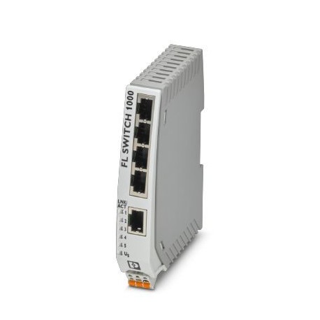 Phoenix contact FL SWITCH 1005N Narrow Ethernet switch, five RJ45 ports with 10/100 Mbit/s on all po..