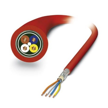 Phoenix contact NBC-100,0-93K Network cable, Sercos CAT5 (100 Mbps), 4-position, PVC/PVC, Red RAL 30..