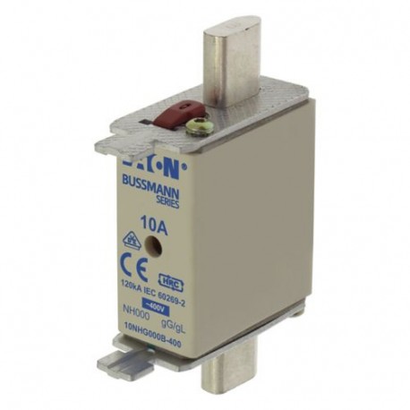 EATON - MOELLER NH FUSE 10A 400V GG SIZE 000 NH FUSE 10A 400V GG SIZE 000 10NHG000B-400 EATON ELECTRIC Fuse-link, LV, 10 A, AC 500 V, NH000, gL/gG, IEC, ..